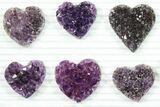 Lot: Dark Purple Amethyst Heart Clusters ( Pieces) #84062-2